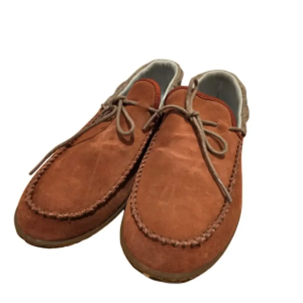 Patagonia Maui Mocs Red Leather Slip On Loafers Women's 8 Rare Discontinued - Picture 2 of 11